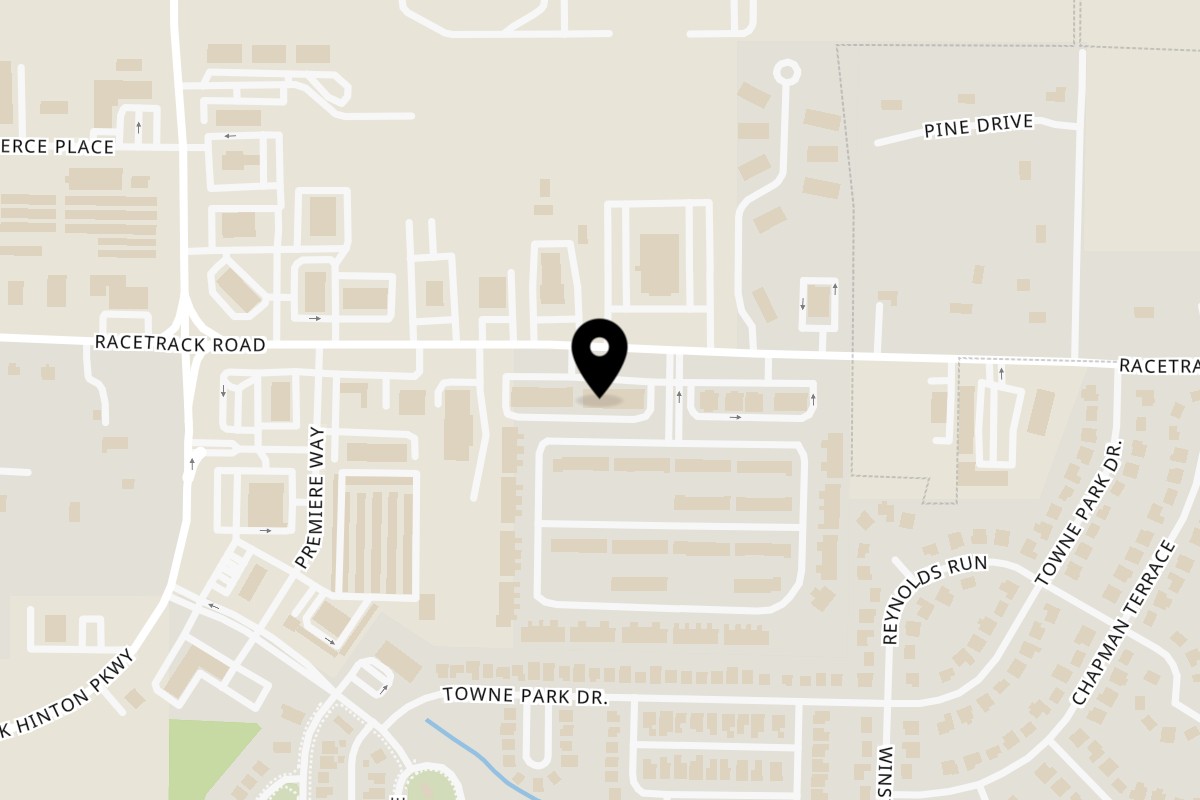 Map showing the location of El Catrin Mexican Restaurant on 298 Racetrack Rd Ste 201 in McDonough